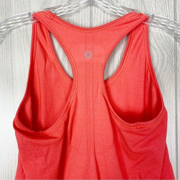Athleta | Neon Orange Fastest Track Racer Back Tank Top Size Medium - Picture 4 of 10
